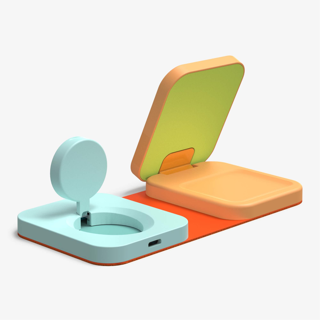 Foldable 3-in-1 Portable Magnetic Travel Wireless Charger